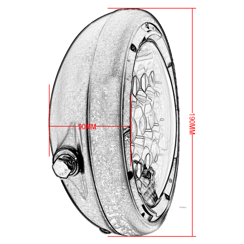 7inch LED Motorcycle Headlight - Universal Motorcycle Led Headlight Projector 评论和价格