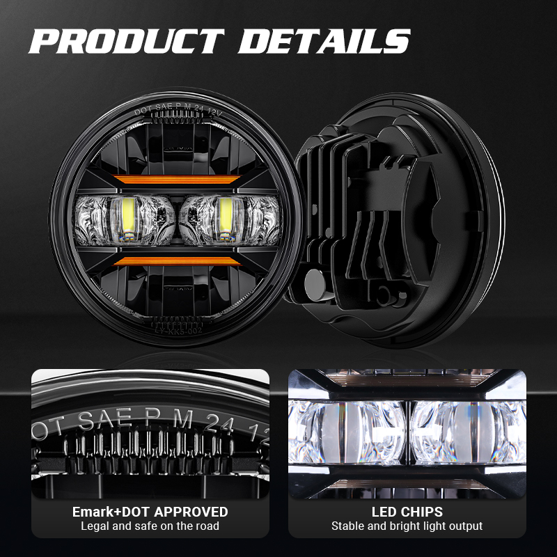 Universal Car Motorcycle 5.75  - Universal Motorcycle Led Headlight Projector 评论和价格