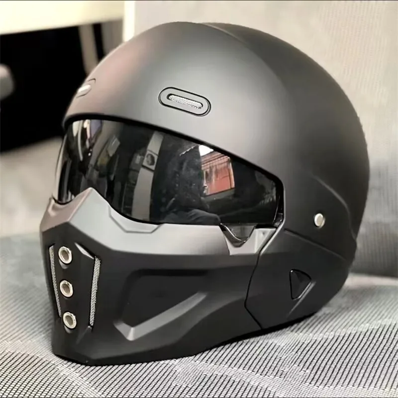 Vintage Retro Motorcycle Helme - Full Face Motorcycle Helmet With Bluetooth 评论和价格