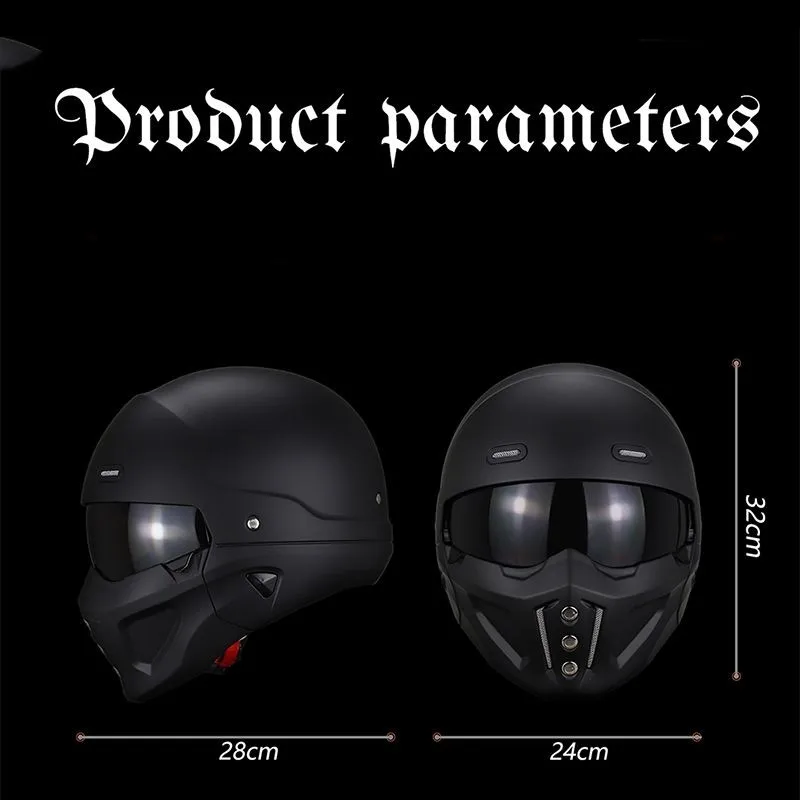 Vintage Retro Motorcycle Helme - Full Face Motorcycle Helmet With Bluetooth 评论和价格