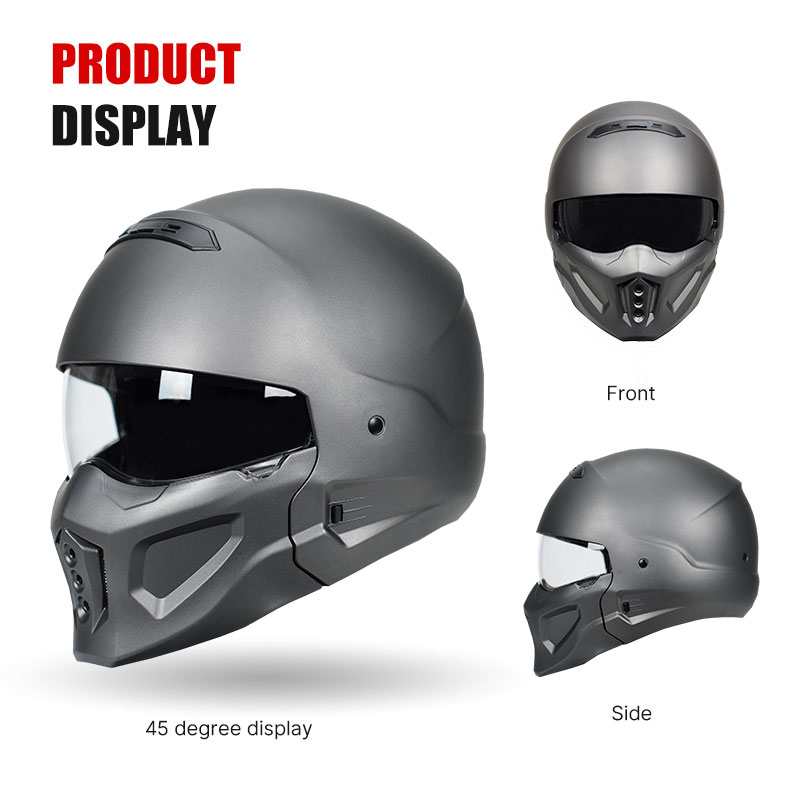 Rugged Bright Black Scorpion F - Full Face Motorcycle Helmet With Bluetooth 评论和价格